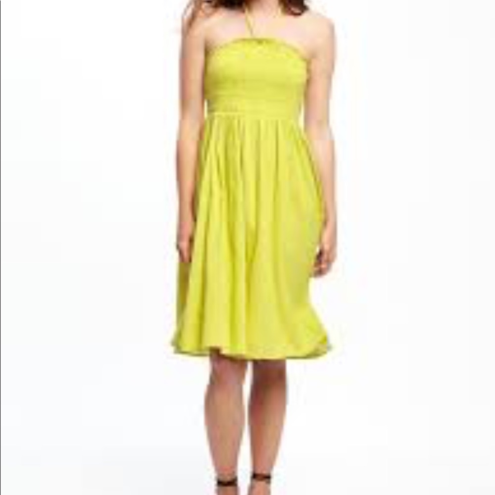 Women's Out on a Lime Fit & Flare Halter Dress